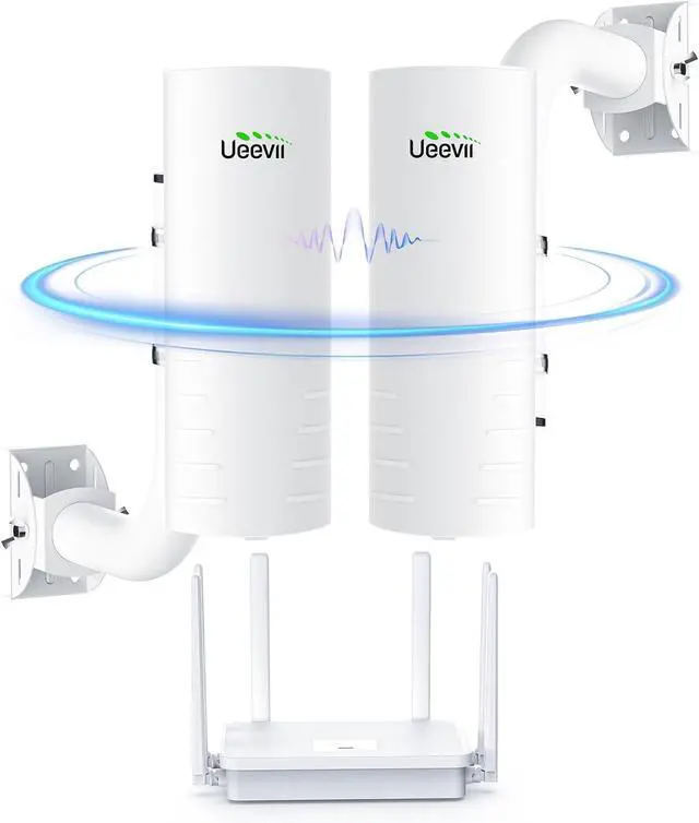 UeeVii Wireless Bridge Point to Point Outdoor CPE452Kit,with AX3000 WiFi Router,Adjustable Pole Mount,5.8G 3KM Range Wifi Bridge PtP/PtMP,Work with Starlink,Extend Network to Barn Garage,24V POE Power | +254100720022 UeeVii Wireless Bridge Point to Point Outdoor CPE452Kit,with AX3000 WiFi Router,Adjustable Pole Mount,5.8G 3KM Range Wifi Bridge PtP/PtMP,Work with Starlink,Extend Network to Barn Garage,24V POE Power