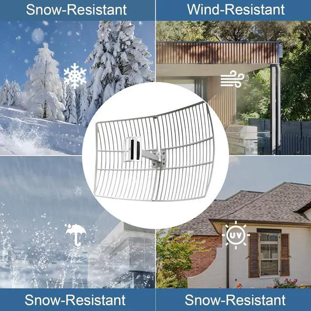 2.4GHz 20dBi High-Gain WiFi Outdoor Directional Grid Parabolic Antenna Dish (2400-2500 MHz) with N-Type Female Connector for Long Distance Signal Reception or Transmission | +254100720022 2.4GHz 20dBi High-Gain WiFi Outdoor Directional Grid Parabolic Antenna Dish (2400-2500 MHz) with N-Type Female Connector for Long Distance Signal Reception or Transmission - Image 3