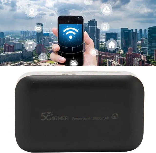 Portable 4G LTE Router with 300Mbps LTE Modem, 10000mAh Battery, Supports 10 Devices for Travel, Outdoor Live Broadcasting, Black | +254100720022 Portable 4G LTE Router with 300Mbps LTE Modem, 10000mAh Battery, Supports 10 Devices for Travel, Outdoor Live Broadcasting, Black - Image 5