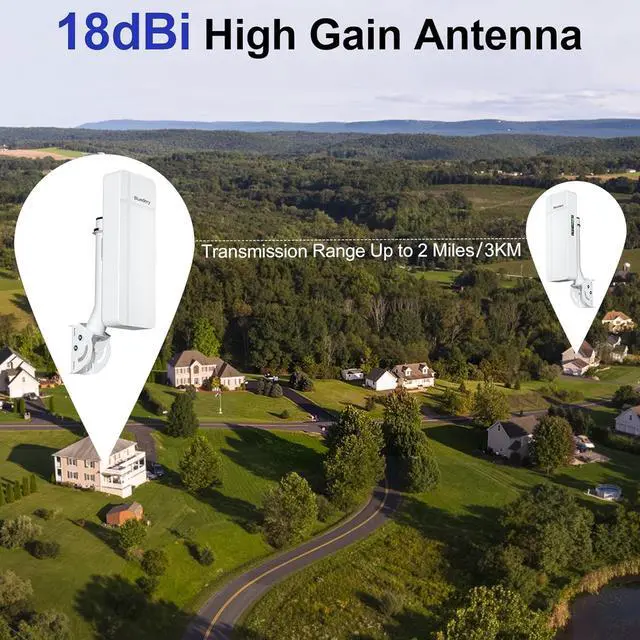 Outdoor Wireless Bridge Long Range | Dual Gigabit Ports, 18dBi High-Gain Antenna, IP65 Waterproof, Supports Starlink Signal Extension | +254100720022 Outdoor Wireless Bridge Long Range | Dual Gigabit Ports, 18dBi High-Gain Antenna, IP65 Waterproof, Supports Starlink Signal Extension - Image 6