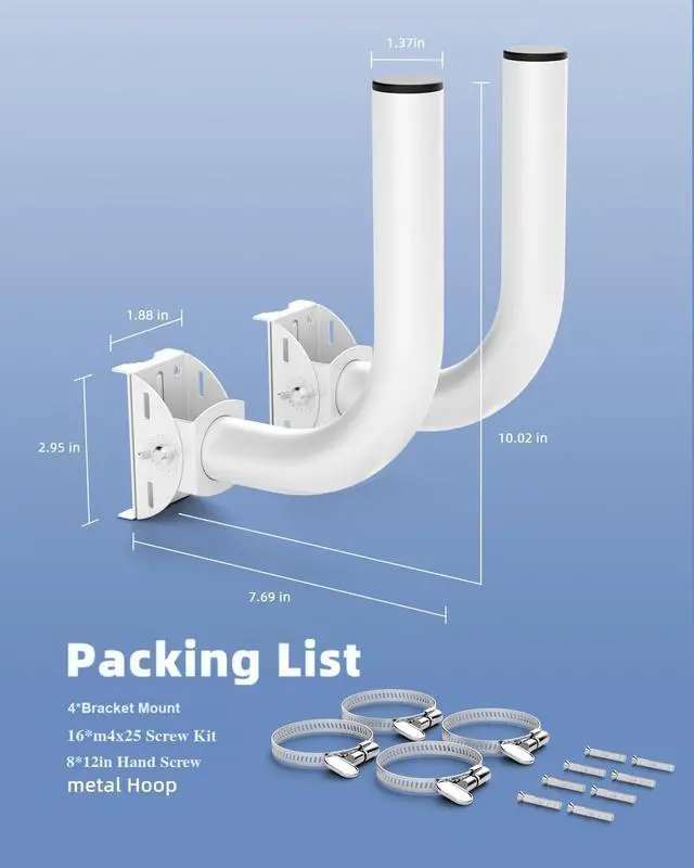 Universal Wireless Bridge Bracket Mount, 4-Pack J Pole Mounts, 180? Adjustable Pole and Wall-Mounted Mount for Outside Antenna Starlink, Outdoor Pole Bracket for AP Access Point Client CPE | +254100720022 Universal Wireless Bridge Bracket Mount, 4-Pack J Pole Mounts, 180? Adjustable Pole and Wall-Mounted Mount for Outside Antenna Starlink, Outdoor Pole Bracket for AP Access Point Client CPE - Image 4