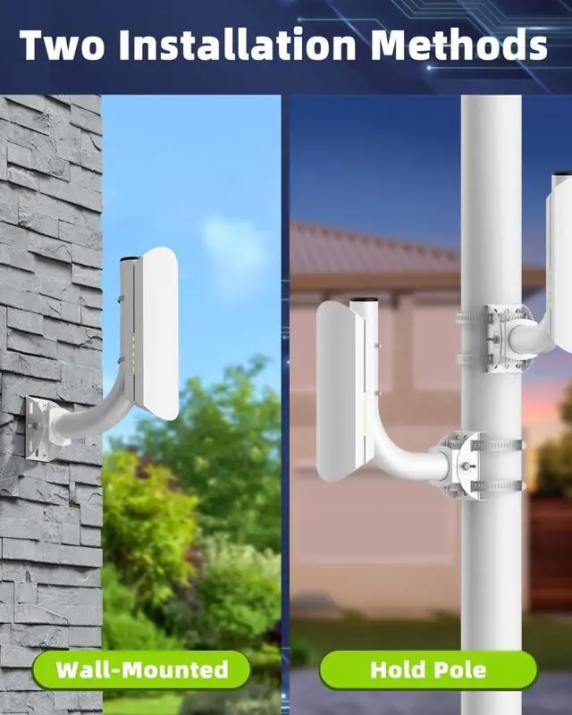 Universal Wireless Bridge Bracket Mount, 4-Pack J Pole Mounts, 180? Adjustable Pole and Wall-Mounted Mount for Outside Antenna Starlink, Outdoor Pole Bracket for AP Access Point Client CPE | +254100720022 Universal Wireless Bridge Bracket Mount, 4-Pack J Pole Mounts, 180? Adjustable Pole and Wall-Mounted Mount for Outside Antenna Starlink, Outdoor Pole Bracket for AP Access Point Client CPE - Image 5