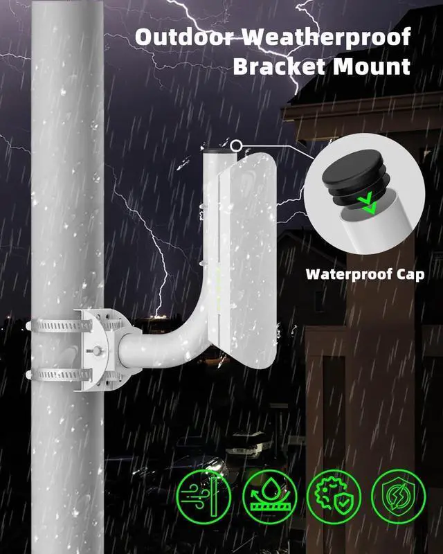 Universal Wireless Bridge Bracket Mount, 4-Pack J Pole Mounts, 180? Adjustable Pole and Wall-Mounted Mount for Outside Antenna Starlink, Outdoor Pole Bracket for AP Access Point Client CPE | +254100720022 Universal Wireless Bridge Bracket Mount, 4-Pack J Pole Mounts, 180? Adjustable Pole and Wall-Mounted Mount for Outside Antenna Starlink, Outdoor Pole Bracket for AP Access Point Client CPE - Image 6