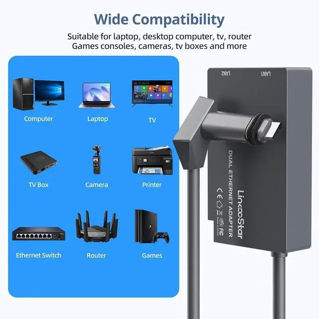 Dual Port Ethernet Adapter for Starlink Gen 2, for Starlink V2 Ethernet Dongles RJ45 Interface Wired Extenders | +254100720022 Dual Port Ethernet Adapter for Starlink Gen 2, for Starlink V2 Ethernet Dongles RJ45 Interface Wired Extenders - Image 6