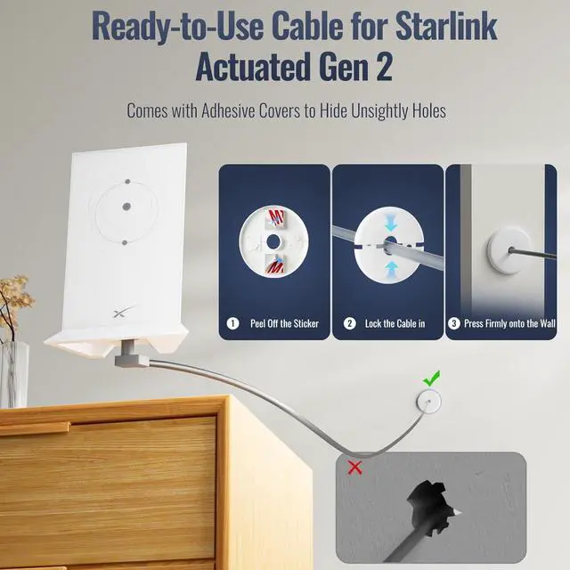 33FT High-Speed Starlink Gen 2 Cable, 1200Mbps, Waterproof & Corrosion-Resistant Housing | +254100720022 33FT High-Speed Starlink Gen 2 Cable, 1200Mbps, Waterproof & Corrosion-Resistant Housing - Image 2
