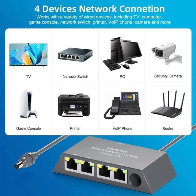 Ethernet Adapter with 4 RJ45 Ports for Starlink Gen3/Mini,Multi Ports with Wired External Network,Connect Virtually Any RJ45-Equipped DeviceRouters,Laptops,Desktops,Smart TVs,Printers | +254100720022 Ethernet Adapter with 4 RJ45 Ports for Starlink Gen3/Mini,Multi Ports with Wired External Network,Connect Virtually Any RJ45-Equipped DeviceRouters,Laptops,Desktops,Smart TVs,Printers - Image 6