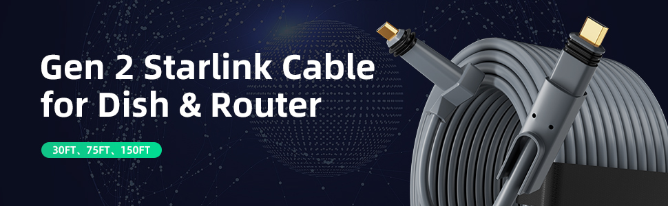 Starlink Gen2 Cable Rectangular Satellite V2 Replacement Cable – 32.8FT/75FT/150FT/300FT | Kenya | +254100720022 Starlink Gen2 Cable Rectangular Satellite
V2 Replacement Cable – 32.8FT/75FT/150FT/300FT | Kenya - Image 5