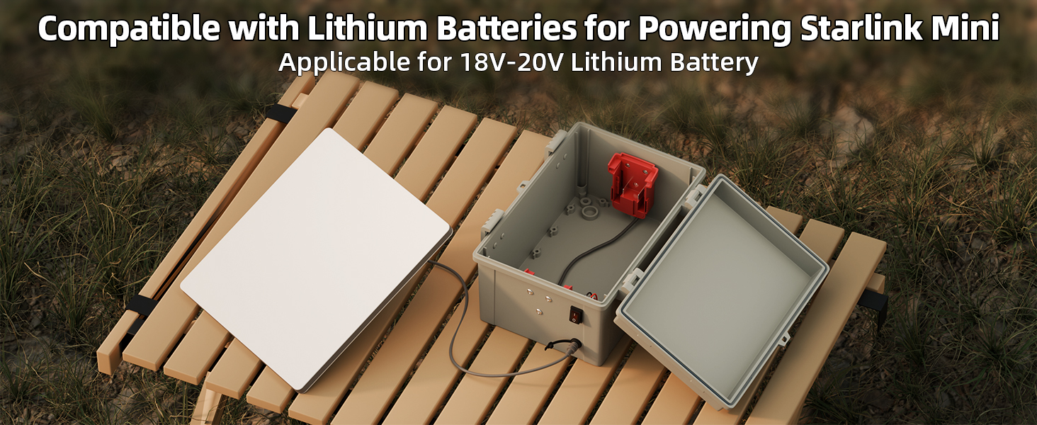 KG20X30X17-MWK-DC2.1-1 Starlink Mini Dual Milwaukee 18V/20V Battery Adapter Box with DC Plug & Switch | Kenya | +254100720022 KG20X30X17-MWK-DC2.1-1 Starlink Mini Dual
Milwaukee 18V/20V Battery Adapter Box with DC Plug & Switch | Kenya - Image 4