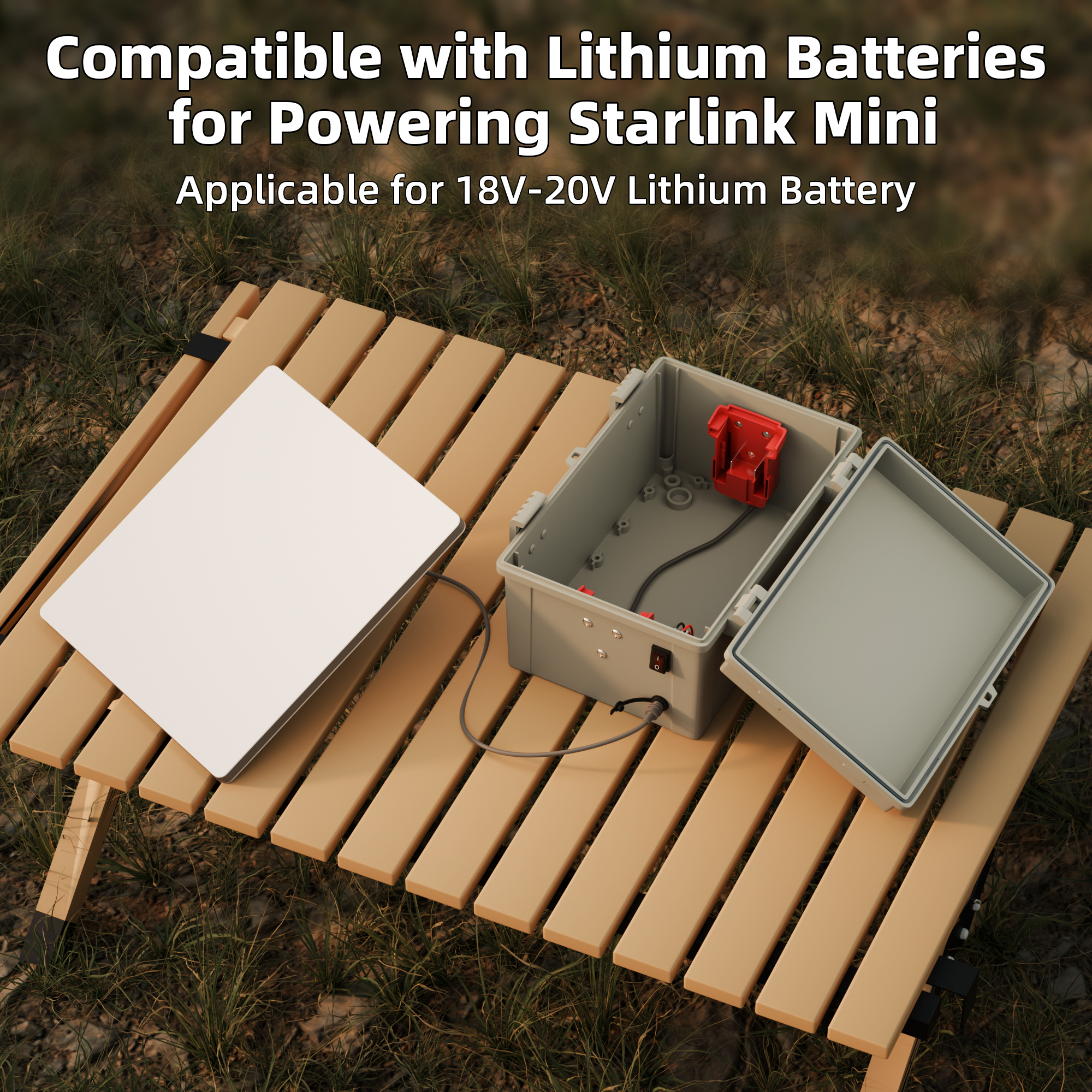 KG20X30X17-MWK-DC2.1-1 Starlink Mini Dual Milwaukee 18V/20V Battery Adapter Box with DC Plug & Switch | Kenya | +254100720022 KG20X30X17-MWK-DC2.1-1 Starlink Mini Dual
Milwaukee 18V/20V Battery Adapter Box with DC Plug & Switch | Kenya - Image 3