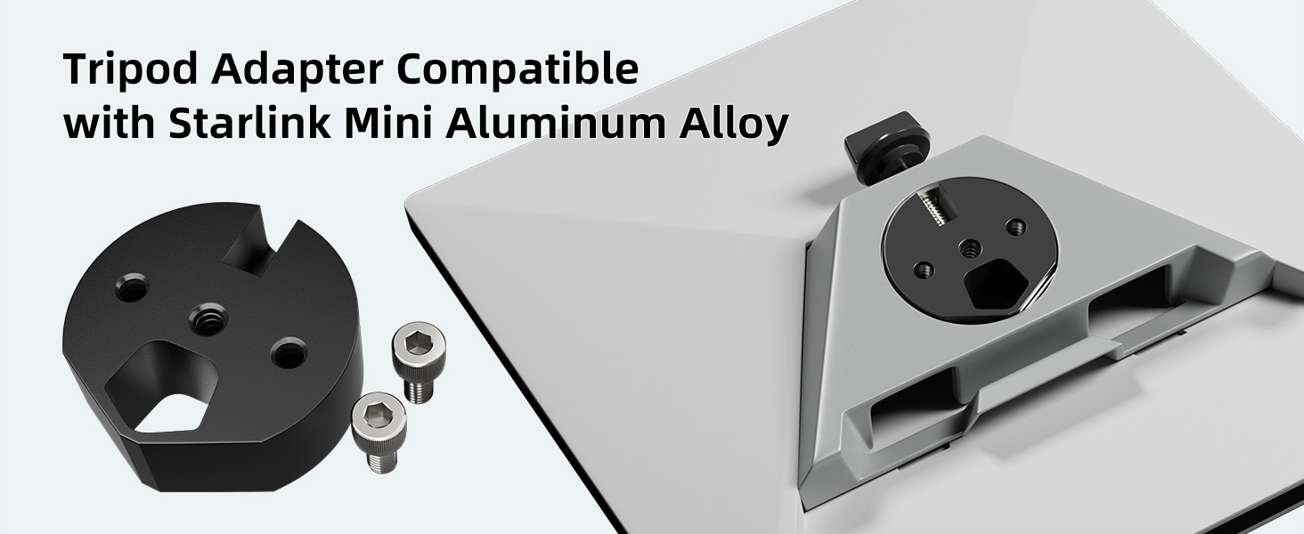 MINI-BA3 Black Aluminum Alloy Starlink Mini Tripod Adapter with 1/4?-20 Thread Fits Original Pipe Adapter | Kenya | +254100720022 MINI-BA3 Black Aluminum Alloy Starlink
Mini Tripod Adapter with 1/4?-20 Thread Fits Original Pipe Adapter | Kenya - Image 6