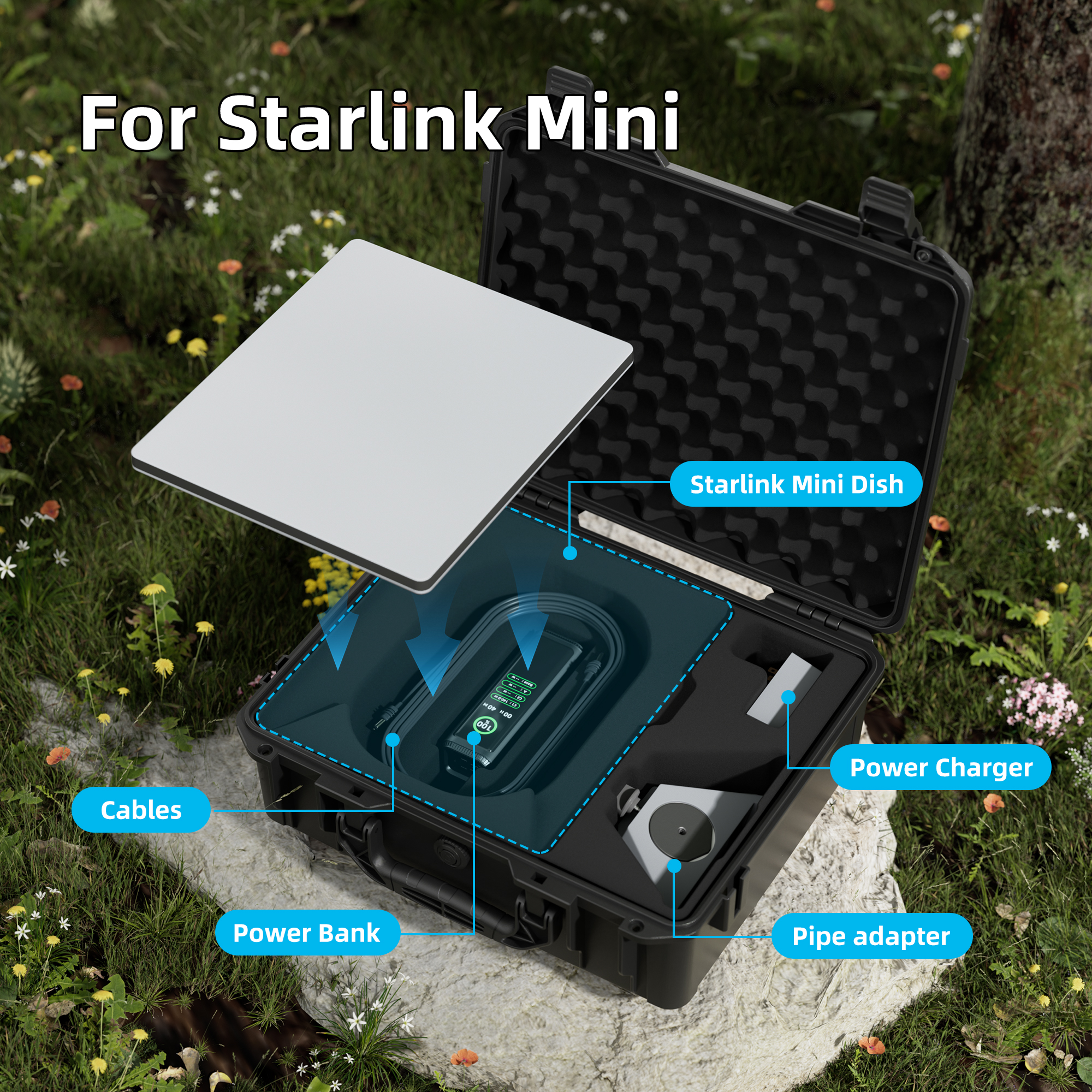 MINI-BAG10 Starlink Mini Black Hard Protective Travel Case with Organized Storage | Kenya | +254100720022 MINI-BAG10 Starlink Mini Black Hard
Protective Travel Case with Organized Storage | Kenya - Image 4