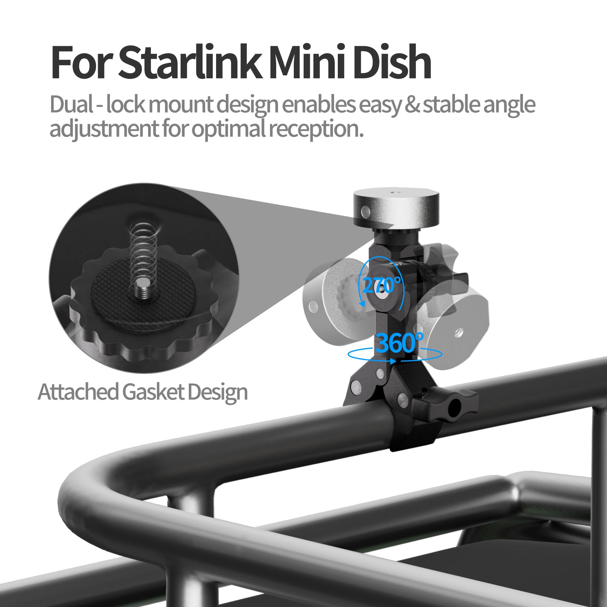 MINI-CM3 Starlink Mini Clamp Mount with 1/4? Screw Mount and Tripod Adapter | Kenya | +254100720022 MINI-CM3 Starlink Mini Clamp Mount with
1/4? Screw Mount and Tripod Adapter | Kenya - Image 2