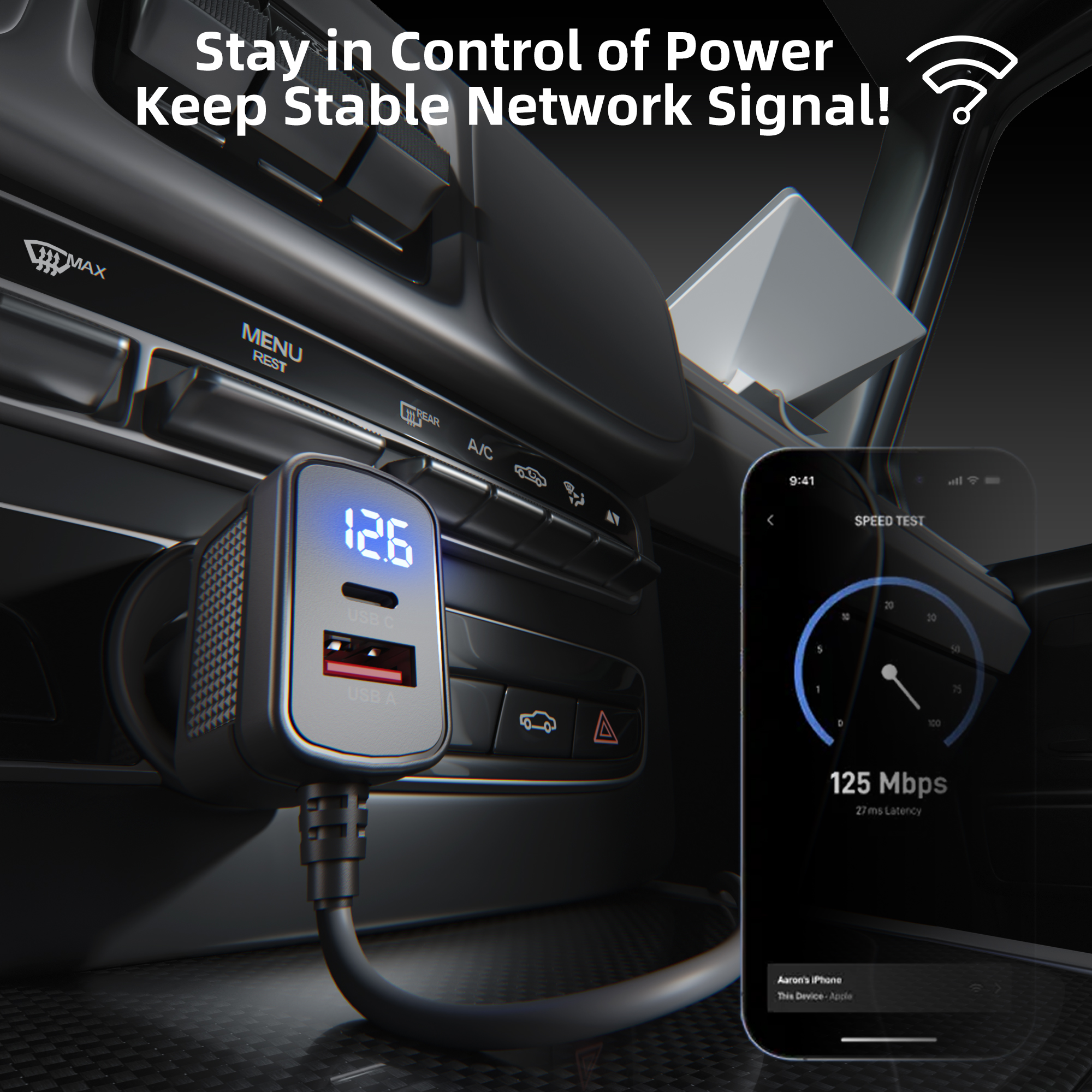 MINI-DC-CIG4 Starlink Mini USB-A/USB-C/DC Output Car Charger with Voltmeter – 9.84FT/3M | Kenya | +254100720022 MINI-DC-CIG4 Starlink Mini USB-A/USB-C/DC
Output Car Charger with Voltmeter – 9.84FT/3M | Kenya - Image 4