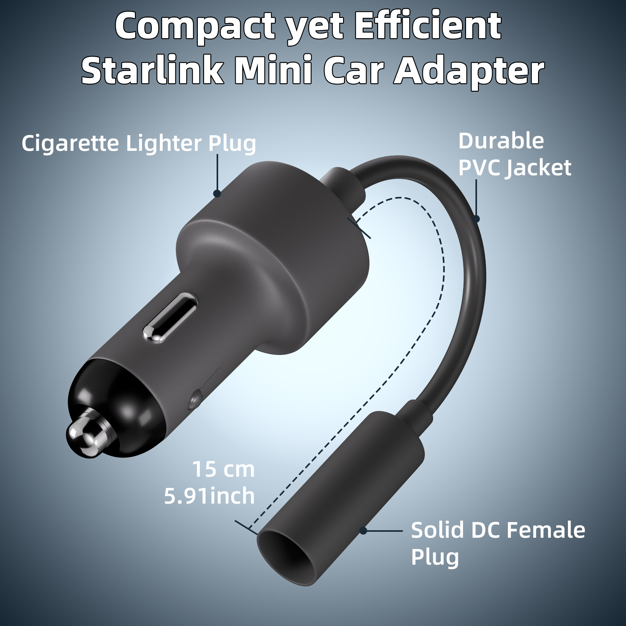 MINI-DCF-CIG5 Starlink Mini Car Power Adapter Cigarette Lighter Plug with 12V/24V to 20V DC Converter for DC Cable | Kenya | +254100720022 MINI-DCF-CIG5 Starlink Mini Car Power
Adapter Cigarette Lighter Plug with 12V/24V to 20V DC Converter for DC Cable
| Kenya - Image 2