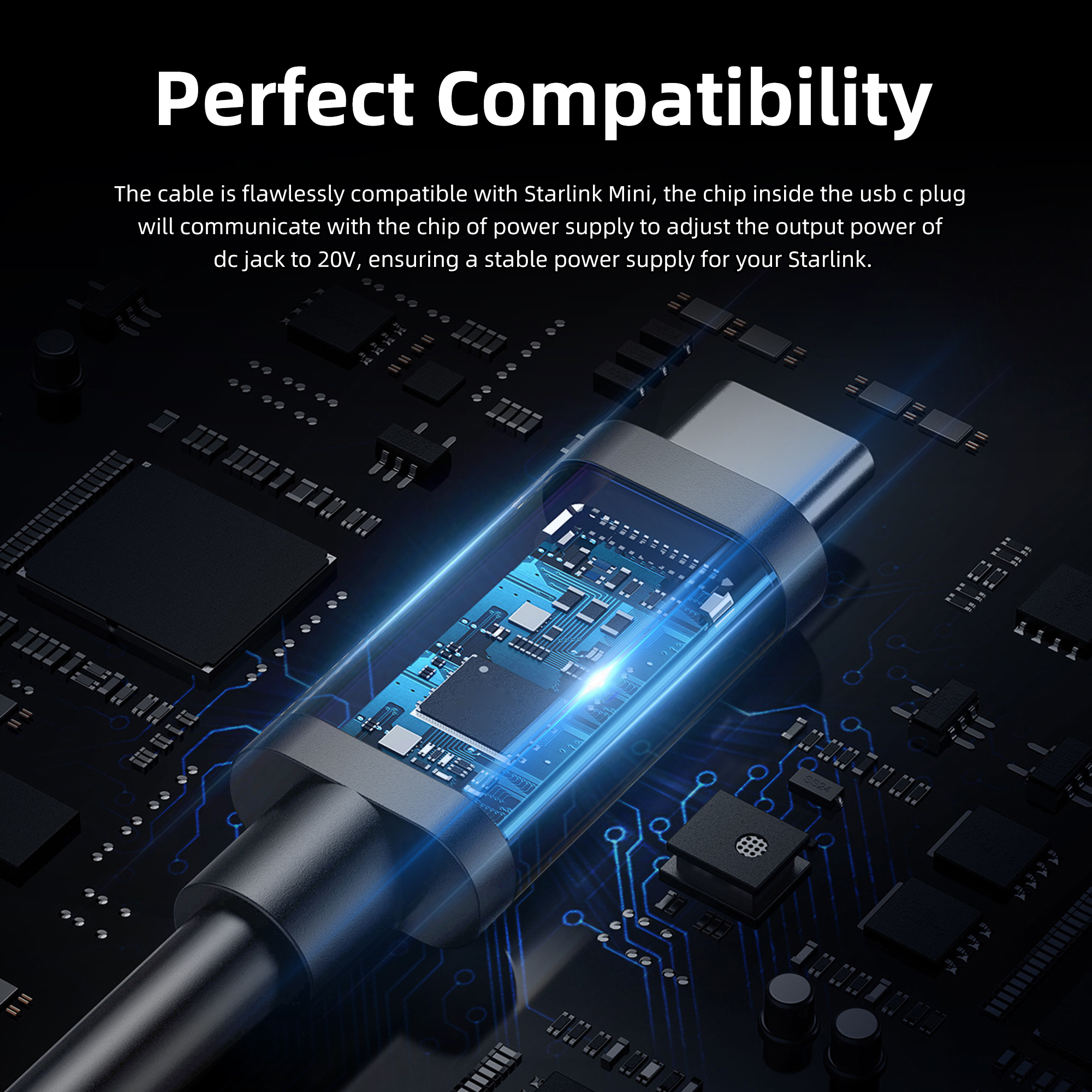 MINI-Type C-L Starlink Mini USB C Cable with Power Indicator Light for 65W+ to 100W PD Source | Kenya | +254100720022 MINI-Type C-L Starlink Mini USB C Cable
with Power Indicator Light for 65W+ to 100W PD Source | Kenya - Image 3