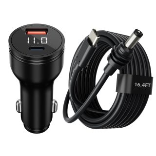 MINI-USBC1 Starlink Mini 140W Car Charger
  & Cable | Dual Port 12V-24V PD Adapter with Voltmeter + 16.4ft USB-C to
  DC Cord | Kenya