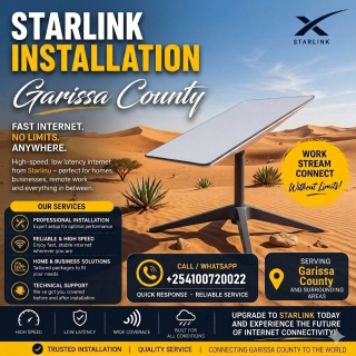Professional Starlink Installers Garissa County | +254100720022