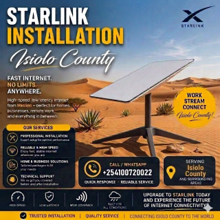 Professional Starlink Installers Isiolo County | +254100720022