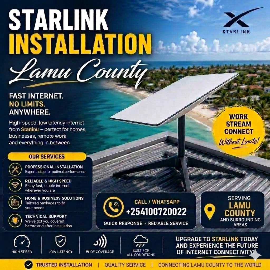 Professional Starlink Installers Tana River County | +254100720022 Professional Starlink Installers Tana
River County