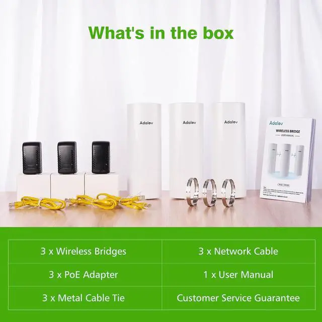 CPE369 3PCS Wireless Bridge Kit, Gigabit Point to 2 Points Outdoor WiFi Bridges for 3Km Long Range Network Expansion, 5.8G High Speed WiFi Extender, Starlink Network Extend | +254100720022 CPE369 3PCS Wireless Bridge Kit, Gigabit Point to 2 Points Outdoor WiFi Bridges for 3Km Long Range Network Expansion, 5.8G High Speed WiFi Extender, Starlink Network Extend - Image 6