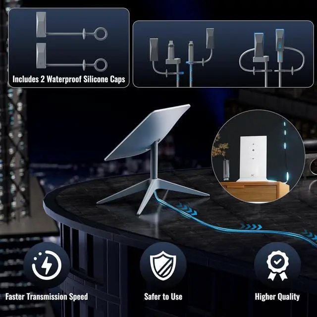 Cable for Starlink, Plug and Play for Starlink Gen 2 with 164FT Length, 1200Mbps Fast Data Transfer Replacement with Water and Corrosion-Proof Housing | +254100720022 Cable for Starlink, Plug and Play for Starlink Gen 2 with 164FT Length, 1200Mbps Fast Data Transfer Replacement with Water and Corrosion-Proof Housing - Image 4