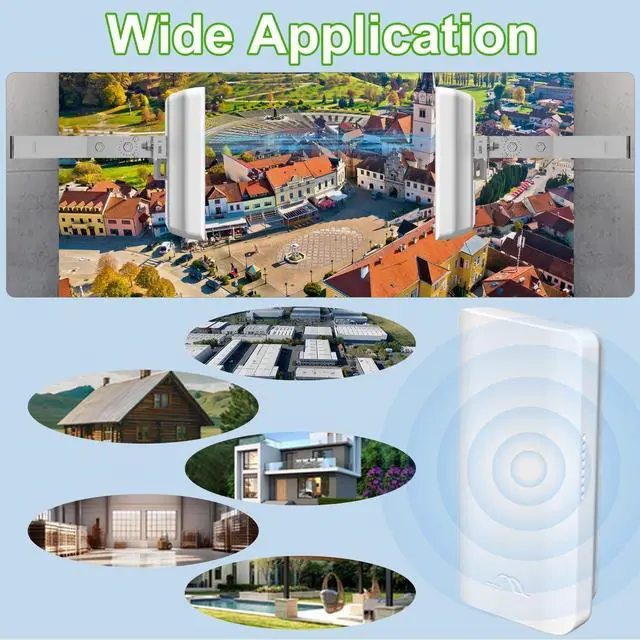 Point-to-Point Wireless Internet Long Range Transmission for Starlink, Compatible with Starlink Ethernet Adapter for Wi-Fi Extender, Outdoor 5.8G 1.5 Kilometers, 12DBi High-Gain Antenna, 2-Pack | +254100720022 Point-to-Point Wireless Internet Long Range Transmission for Starlink, Compatible with Starlink Ethernet Adapter for Wi-Fi Extender, Outdoor 5.8G 1.5 Kilometers, 12DBi High-Gain Antenna, 2-Pack - Image 4