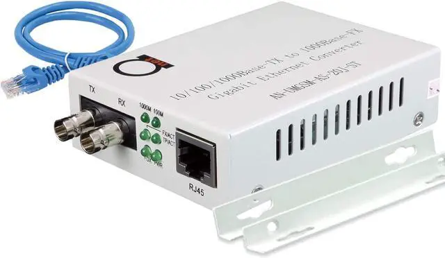 Single Mode ST Gigabit Fiber Media Converter - Built-in Fiber Module 20 km (12.42 Miles) ST to UTP Cat5e Cat6 10/100/1000 RJ-45 Auto Sensing Gigabit or Fast Ethernet - Jumbo Frame - LLF Support | +254100720022 Single Mode ST Gigabit Fiber Media Converter - Built-in Fiber Module 20 km (12.42 Miles) ST to UTP Cat5e Cat6 10/100/1000 RJ-45 Auto Sensing Gigabit or Fast Ethernet - Jumbo Frame - LLF Support