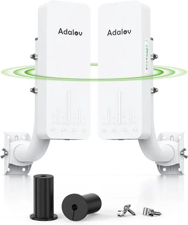 CPE661 Gigabit Wireless Bridge with Mounts, Dual WiFi Broadcasters, 3KM 5.8GHz Outdoor Point-to-Point WiFi Extender, Long Range Network Extension Compatible with Starlink, Farm, Garage, Barn | +254100720022 CPE661 Gigabit Wireless Bridge with Mounts, Dual WiFi Broadcasters, 3KM 5.8GHz Outdoor Point-to-Point WiFi Extender, Long Range Network Extension Compatible with Starlink, Farm, Garage, Barn