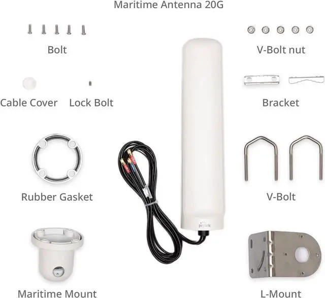 Peplink Cellular & WiFi Antenna Maritime 20G | LTE Connectivity 2x2 MIMO Dual Band Ultra-Wide Bandwidth | Built-in High Gain Amplifier GPS Receiver | Designed for Long Range and Maritime Excellence | +254100720022 Peplink Cellular & WiFi Antenna Maritime 20G | LTE Connectivity 2x2 MIMO Dual Band Ultra-Wide Bandwidth | Built-in High Gain Amplifier GPS Receiver | Designed for Long Range and Maritime Excellence - Image 3