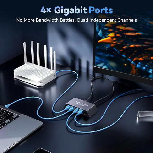 4 Ports Starlink Ethernet Adapter for Gen 3 and Starlink Mini, Connect 4 Wired Devices at Once Up to 1Gbps | +254100720022 4 Ports Starlink Ethernet Adapter for Gen 3 and Starlink Mini, Connect 4 Wired Devices at Once Up to 1Gbps - Image 4