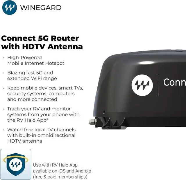 Winegard Connect 5G WF2-5G1 Outdoor 5G Router with HDTV Antenna, Long-Range Wi-Fi, GPS & Bluetooth, Starlink Compatible | +254100720022 Winegard Connect 5G WF2-5G1 Outdoor 5G Router with HDTV Antenna, Long-Range Wi-Fi, GPS & Bluetooth, Starlink Compatible - Image 2