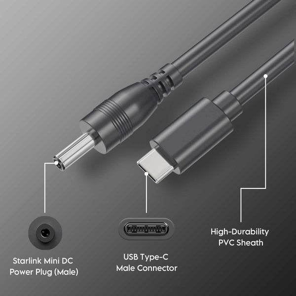 USB-C to DC Power Cable for Starlink Router Mini – Compatible with 9V PD & 18W+ Power Banks – Stable & Safe Power Solution for Starlink Mini Router | +254100720022 USB-C to DC Power Cable for Starlink
Router Mini – Compatible with 9V PD & 18W+ Power Banks – Stable &
Safe Power Solution for Starlink Mini Router - Image 2