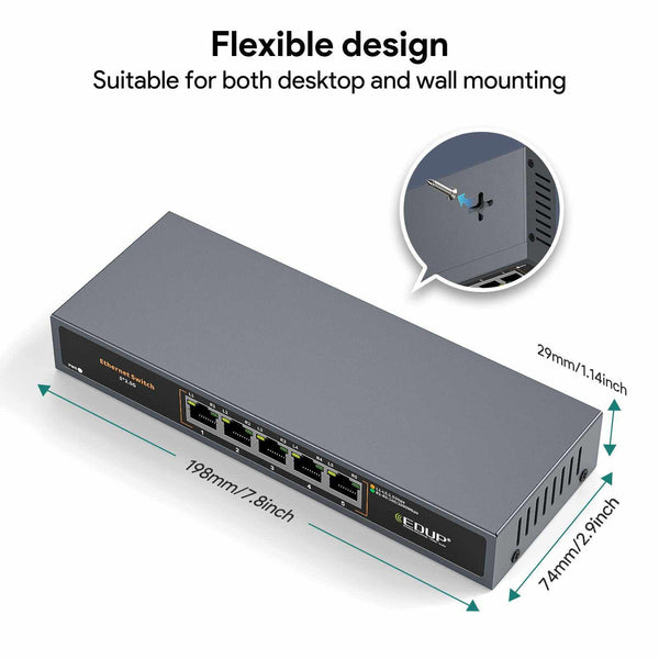 5-Port 2.5G Multi-Gigabit Ethernet Switch – Fanless, Unmanaged, High-Speed Network Hub | +254100720022 5-Port 2.5G Multi-Gigabit Ethernet Switch
– Fanless, Unmanaged, High-Speed Network Hub - Image 2