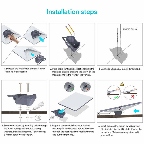 Starlink Mini Mobility Mount,Suitable for permanent vehicle installations | +254100720022 Starlink Mini Mobility Mount,Suitable for
permanent vehicle installations - Image 4