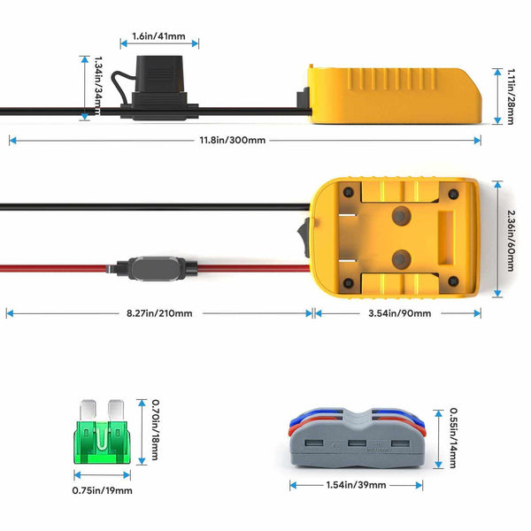 Starlink Mini Battery Adapter & DC Power Cable for DeWalt 20V – 6.56FT, 18AWG with Fuses | +254100720022 Starlink Mini Battery Adapter & DC
Power Cable for DeWalt 20V – 6.56FT, 18AWG with Fuses - Image 8