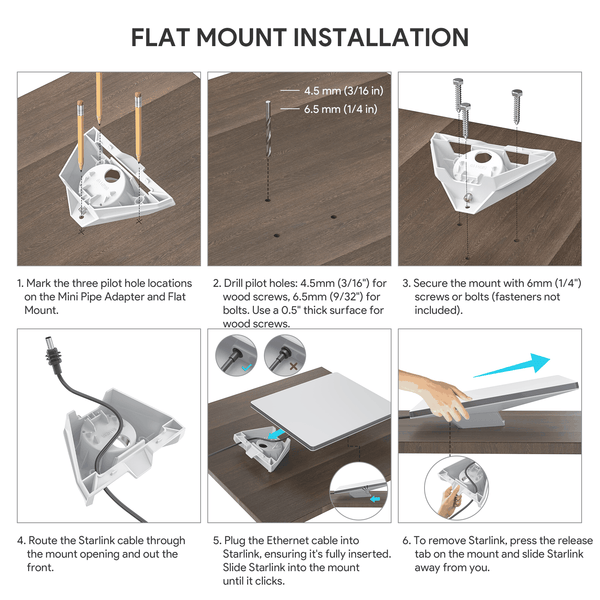 Starlink Mini Pipe Adapter & Flat Mount – Replacement or Additional Mounting Solution for Starlink Mini | +254100720022 Starlink Mini Pipe Adapter & Flat
Mount – Replacement or Additional Mounting Solution for Starlink Mini - Image 7