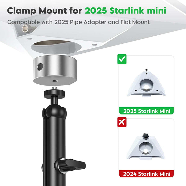 2025 Starlink Mini Adjustable Clamp Mount Kit – Aluminum Alloy Bracket for RV, Camper, Roof Rack, Balcony – Tool-Free & Portable | +254100720022 2025 Starlink Mini Adjustable Clamp Mount
Kit – Aluminum Alloy Bracket for RV, Camper, Roof Rack, Balcony – Tool-Free
& Portable - Image 8