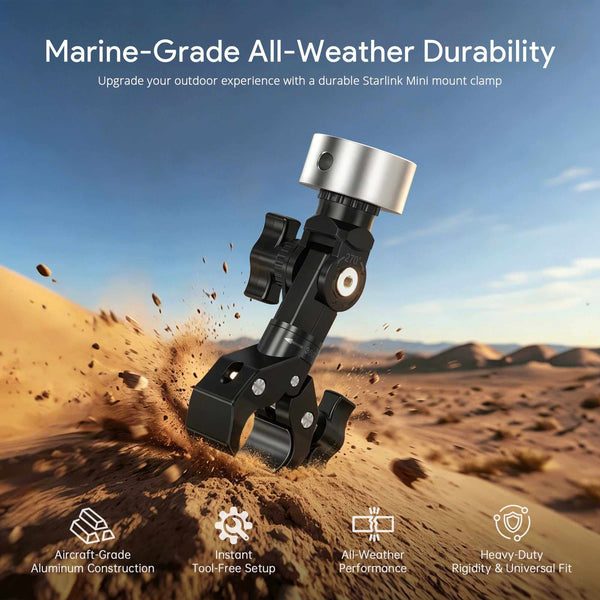 Starlink Mini Pipe Mount Adapter | Aluminum Pole & Tripod Bracket for Mini & Mini X with Anti-Wobble Clamp Design | +254100720022 Starlink Mini Pipe Mount Adapter |
Aluminum Pole & Tripod Bracket for Mini & Mini X with Anti-Wobble
Clamp Design - Image 6