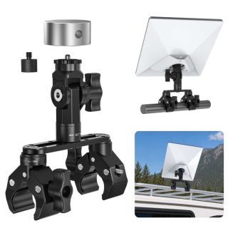Adjustable Mount for Starlink Mini &
Mini X | Aluminum Dual-Clamp Rail Mount with 270° Rotation for RV Ladder
& Tripod