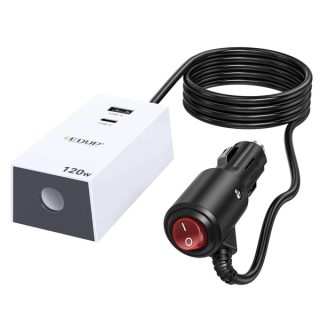 120W Car Power Adapter for Starlink Mini
  & Mini X | 12V/24V to 36V DC Converter with ON/OFF Switch, USB-C PD &
  USB-A Charging Ports