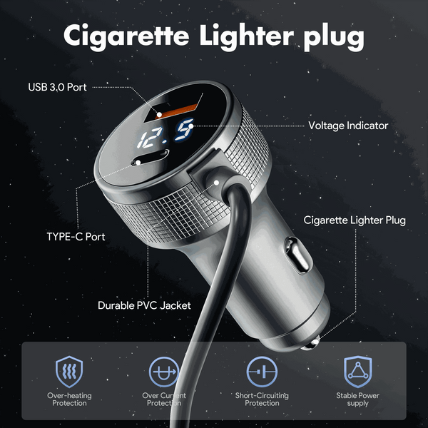 120W Waterproof Car Power Adapter for Starlink Mini & Mini X | 12V–36V to 36V DC Converter with LED Voltmeter, USB-C & USB-A Fast Charging | +254100720022 120W Waterproof Car Power Adapter for
Starlink Mini & Mini X | 12V–36V to 36V DC Converter with LED Voltmeter,
USB-C & USB-A Fast Charging - Image 4