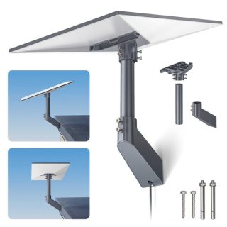 Aluminum Wall Mount for Starlink Gen 3,
Gen 4 & Mini | Heavy-Duty Outdoor Wall Bracket with Gen3/4 Adapter &
Dual Mounting Hardware