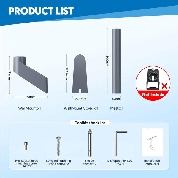 360° Adjustable Aluminum Wall Mount for Starlink V5, Mini & Mini X | Heavy-Duty Outdoor Bracket with 4" Clearance & Complete Hardware Kit | +254100720022 360° Adjustable Aluminum Wall Mount for
Starlink V5, Mini & Mini X | Heavy-Duty Outdoor Bracket with 4"
Clearance & Complete Hardware Kit - Image 4