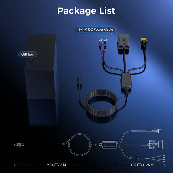 3-in-1 DC Power Cable for Starlink Mini & Mini X | Anderson, XT60 & U-Fork Connectors | 18AWG Copper Cable for 12V–48V DC Power Systems | +254100720022 3-in-1 DC Power Cable for Starlink Mini
& Mini X | Anderson, XT60 & U-Fork Connectors | 18AWG Copper Cable
for 12V–48V DC Power Systems - Image 6