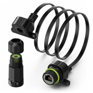 CAT6 Ultra-Flat Window Cable for Starlink
| 10Gbps Ethernet Pass-Through Cable with 100W PoE++, No-Drill Weatherproof
Window Routing Kit