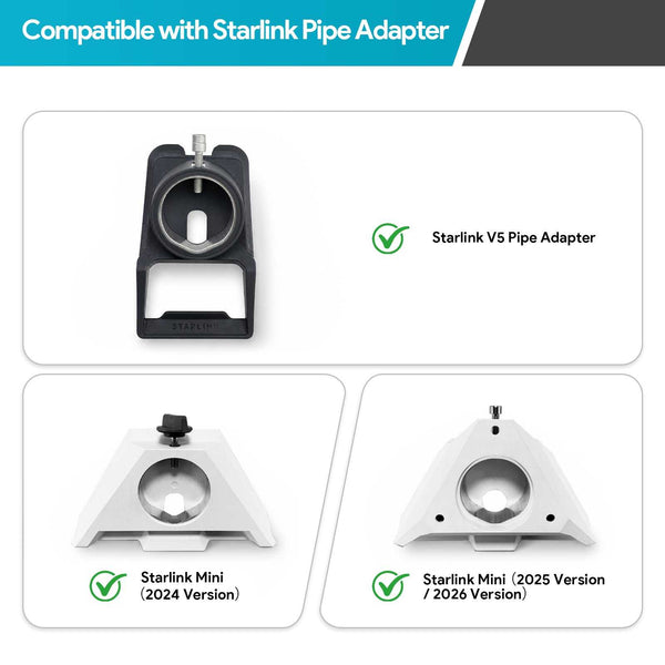 Aluminum Tripod Mount Adapter for Starlink V5, Mini & Mini X | 1/4"-20 & 3/8"-16 Thread Adapter for Tripods, RV & Off-Grid Setups | +254100720022 Aluminum Tripod Mount Adapter for
Starlink V5, Mini & Mini X | 1/4"-20 & 3/8"-16 Thread
Adapter for Tripods, RV & Off-Grid Setups - Image 6