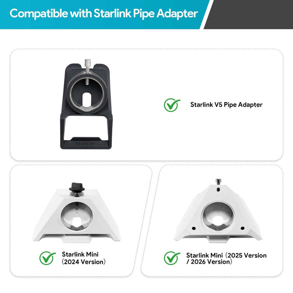 Adjustable Dual-Clamp Mount for Starlink V5, Mini & Mini X | Aluminum Rail Bracket with 270° Tilt for RV, Roof Rack & Tripod | +254100720022 Adjustable Dual-Clamp Mount for Starlink
V5, Mini & Mini X | Aluminum Rail Bracket with 270° Tilt for RV, Roof
Rack & Tripod - Image 7