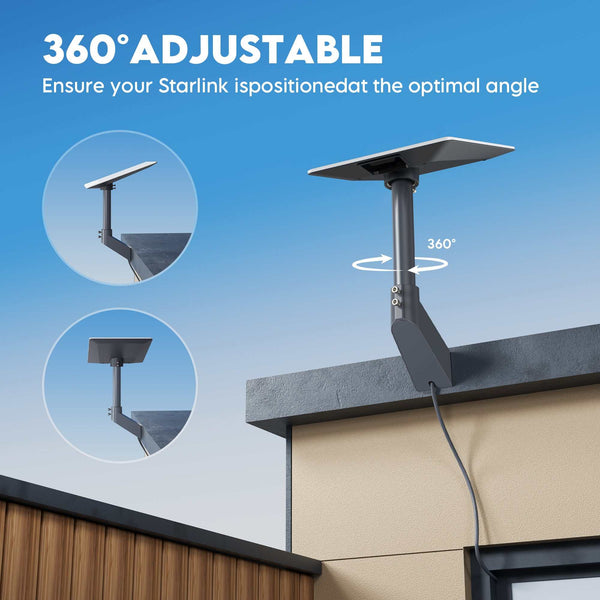 Aluminum Wall Mount for Starlink V5, Heavy-Duty Outdoor Bracket with V5 Adapter & Cable Cover | +254100720022 Aluminum Wall Mount for Starlink V5,
Heavy-Duty Outdoor Bracket with V5 Adapter & Cable Cover - Image 2