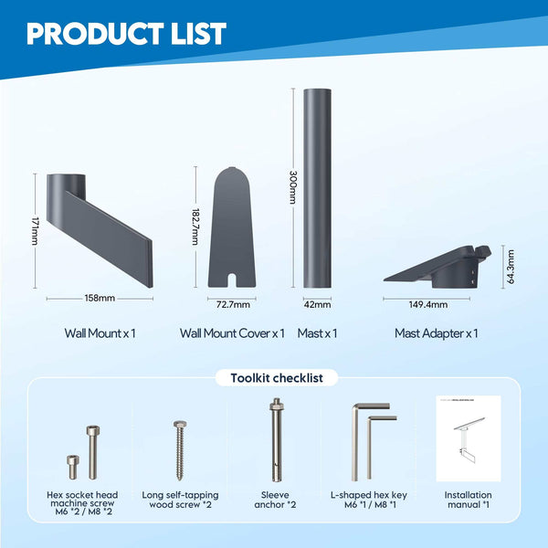 Aluminum Wall Mount for Starlink V5, Heavy-Duty Outdoor Bracket with V5 Adapter & Cable Cover | +254100720022 Aluminum Wall Mount for Starlink V5,
Heavy-Duty Outdoor Bracket with V5 Adapter & Cable Cover - Image 4